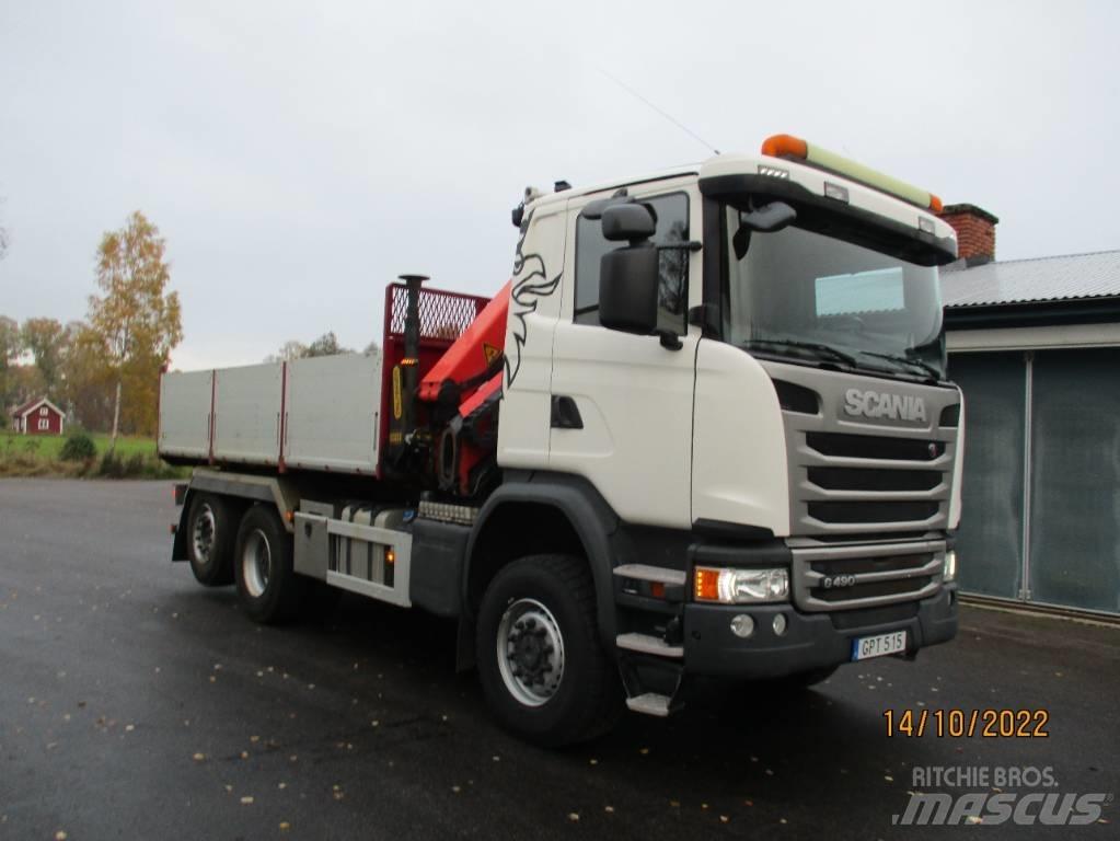 Scania G490cb6x4*4 Vlakke laadvloer met kraan