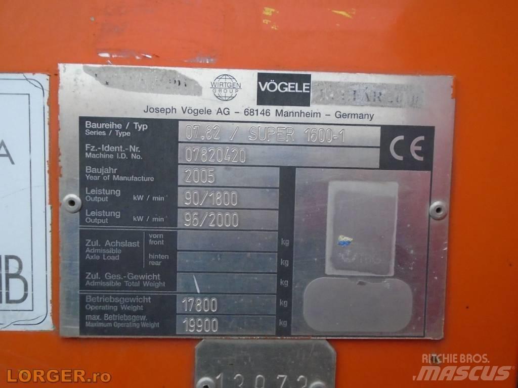 Vögele Super 1600 Asfaltafwerkmachines