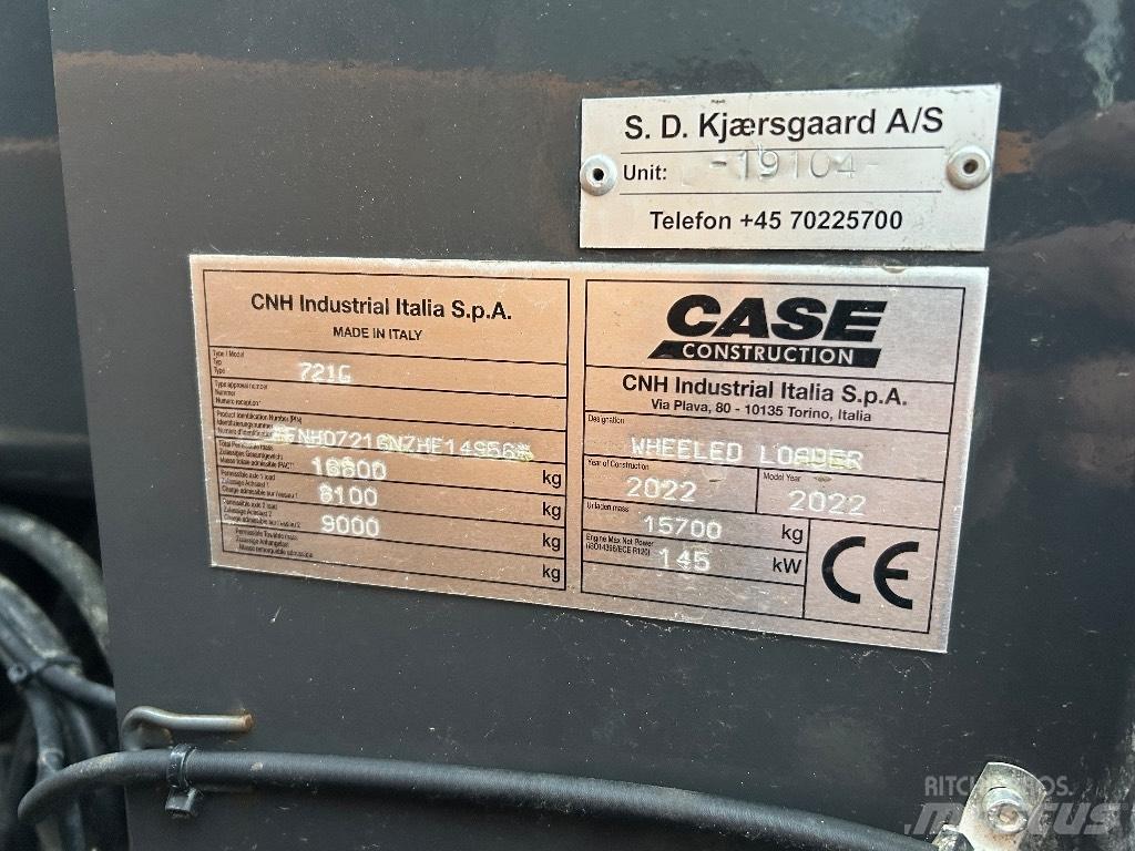 CASE 721G Wielladers