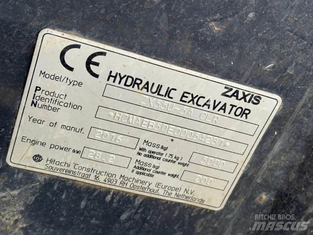 Hitachi ZX55U-5A Minigraafmachines < 7t