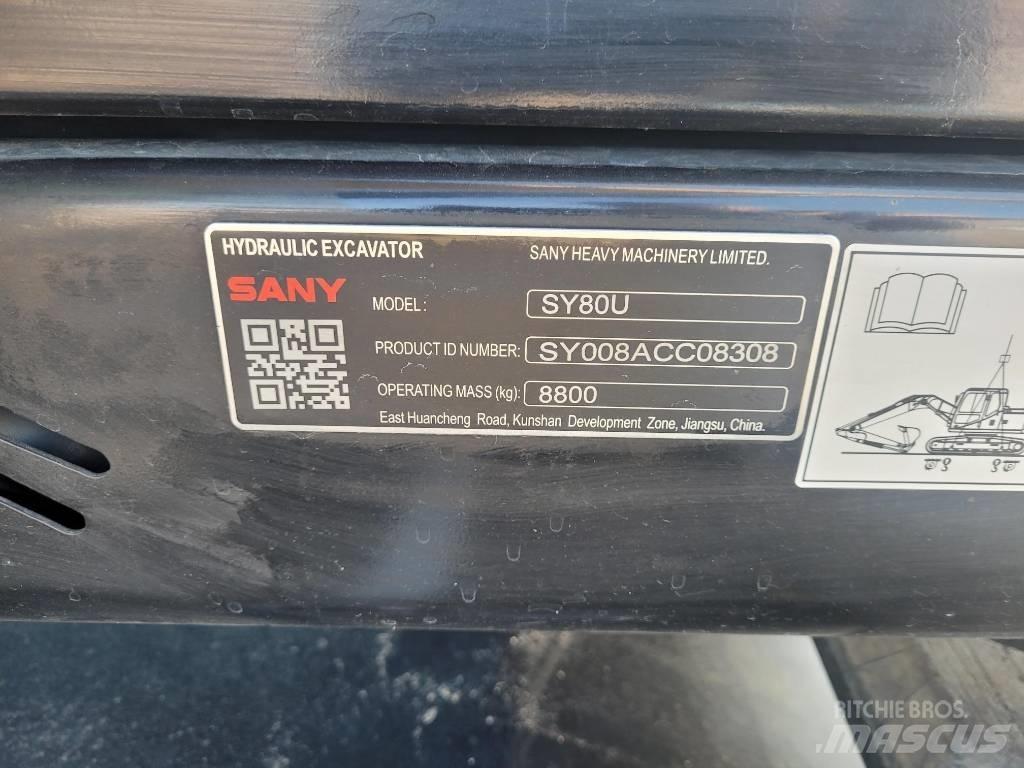 Sany SY80U Rupsgraafmachines