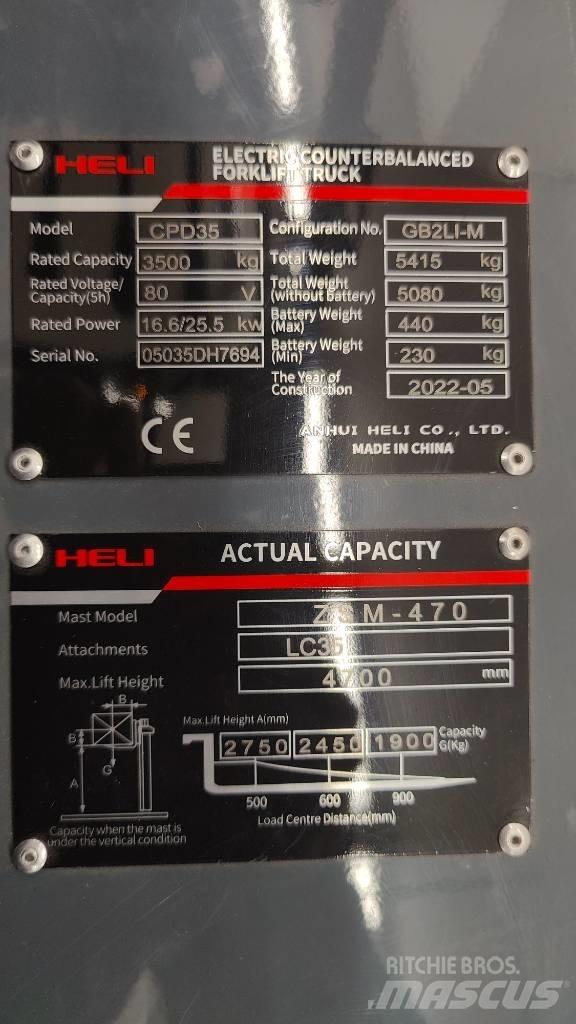 Heli CPD35-GB2LI Elektrische heftrucks