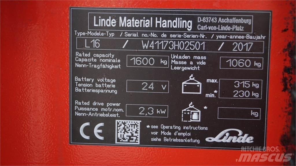 Linde L16i Stapelaar meeloop