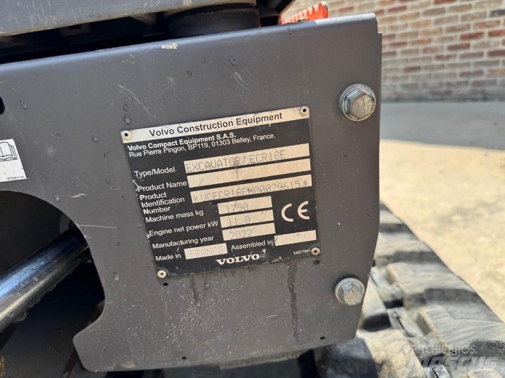 Volvo ECR 18 E Minigraafmachines < 7t