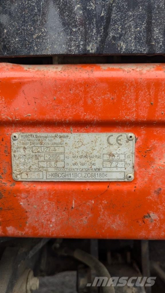 Kubota U 27-4 Minigraafmachines < 7t