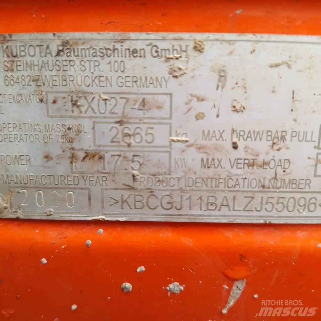 Kubota KX 027-4 Minigraafmachines < 7t