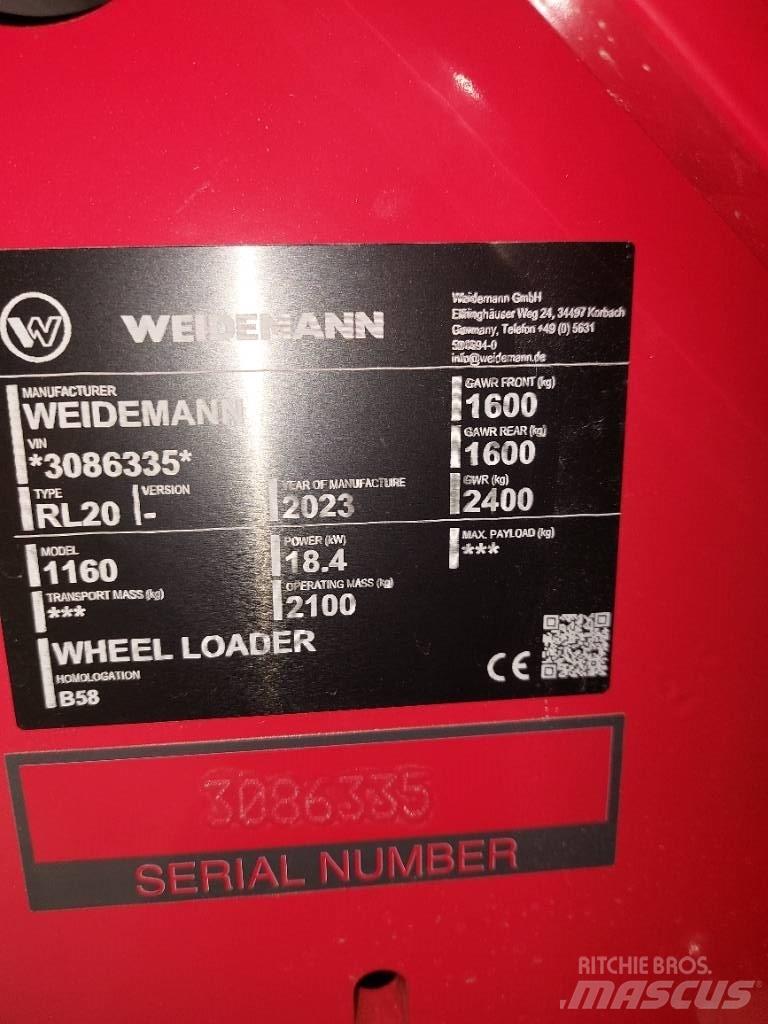 Weidemann 1160 Knik- en schrankladers