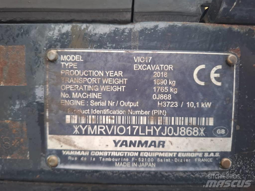 Yanmar Vio 17 Minigraafmachines < 7t