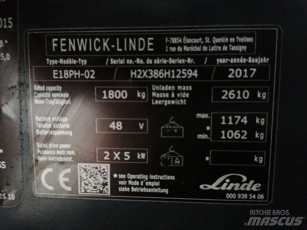 Linde E18PH Elektrische heftrucks