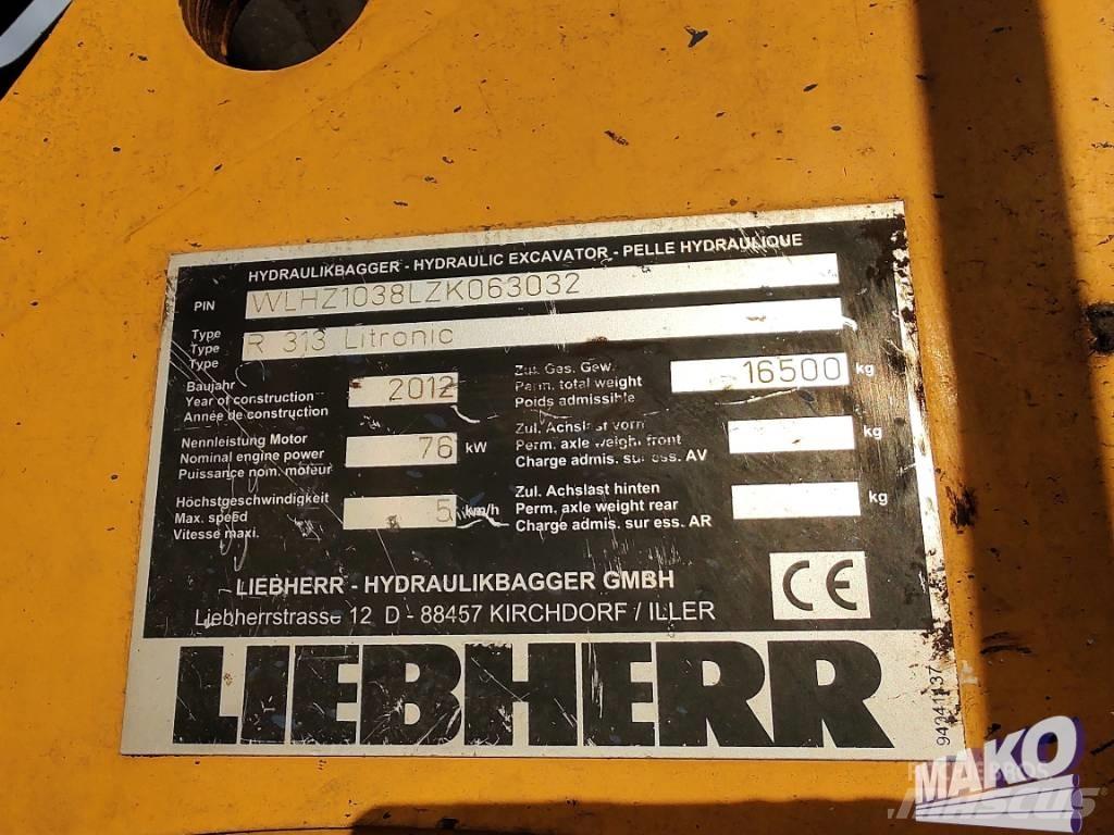 Liebherr R 313 Rupsgraafmachines
