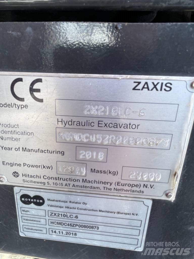 Hitachi ZX210LC-6 Rupsgraafmachines