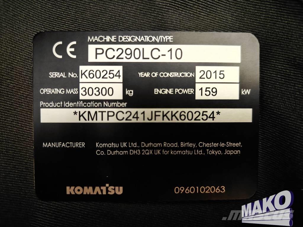 Komatsu PC 290 LC-10 Rupsgraafmachines
