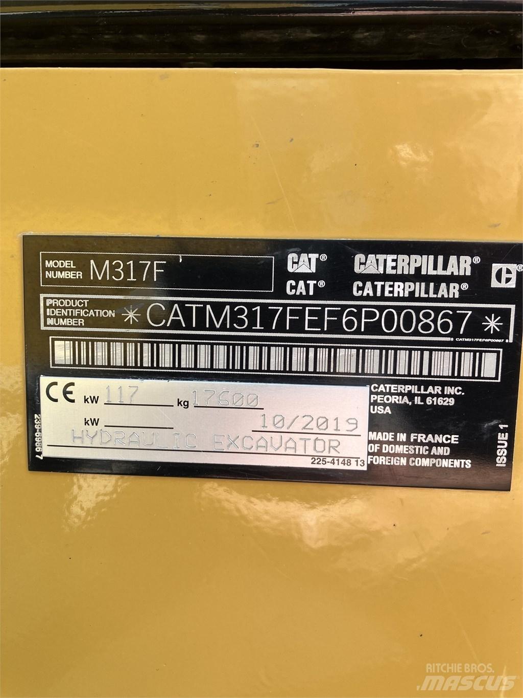 CAT 317 F Wielgraafmachines