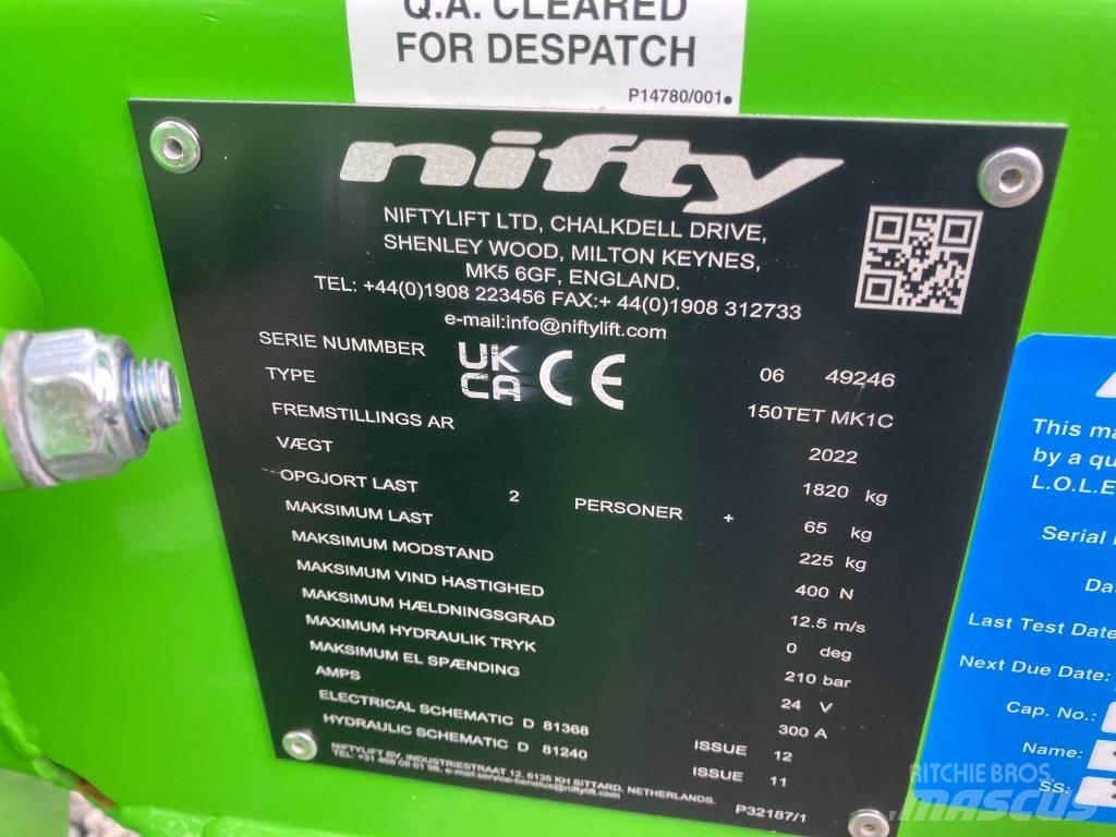 Niftylift 150TET Aanhanger hoogwerkers