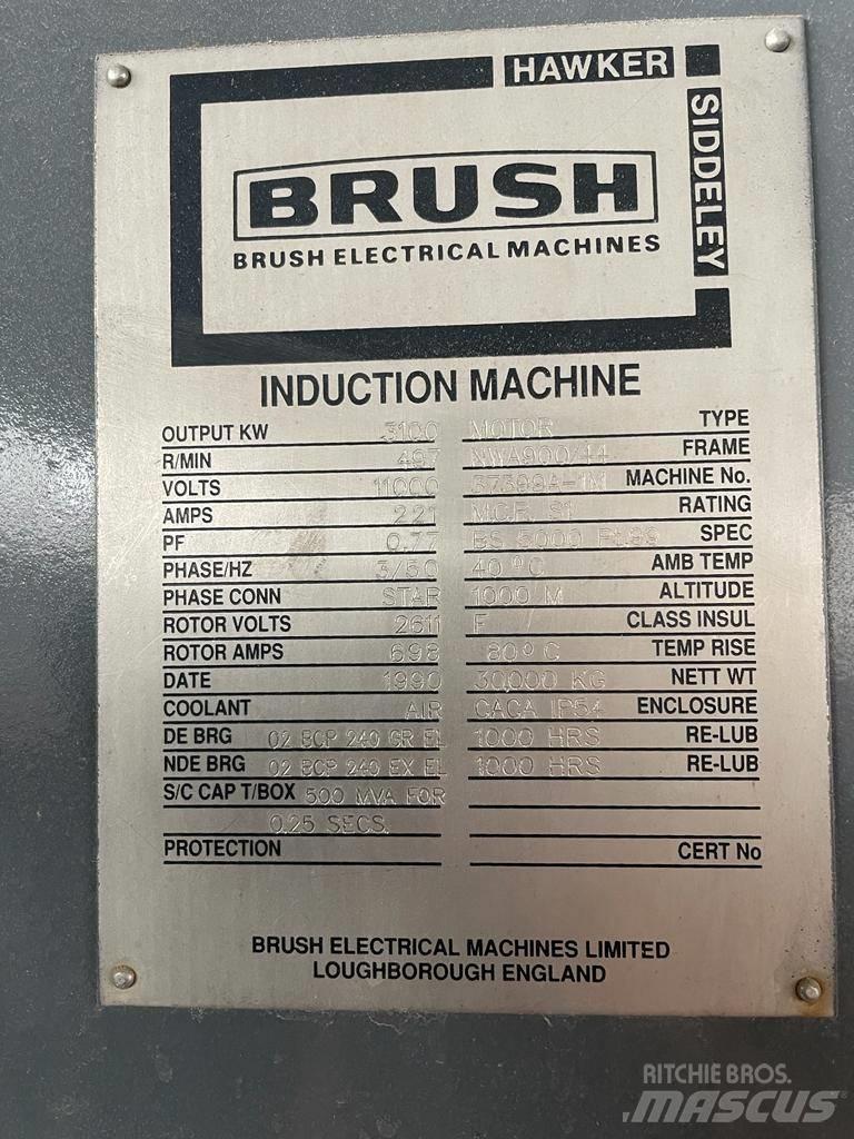  Brush 3100kW Motor Afvalverwerking / recycling & groeve spare parts