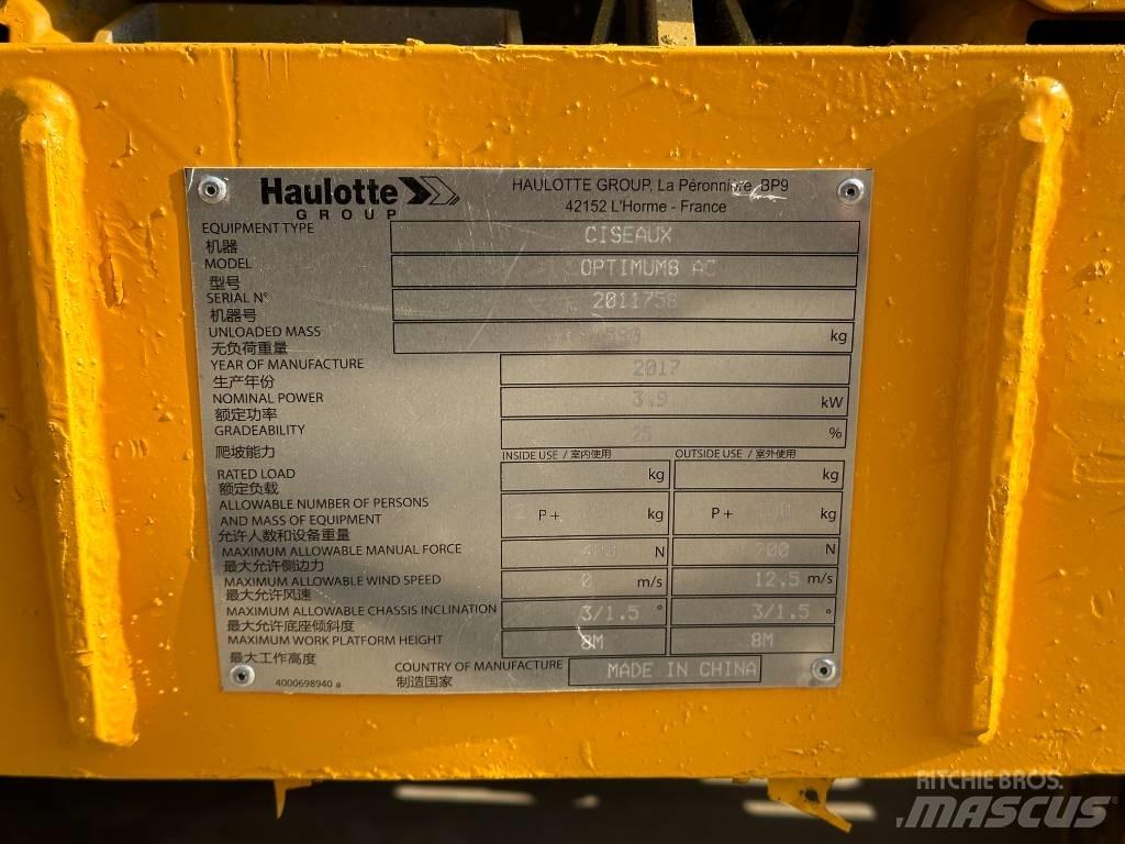 Haulotte OPTIMUM 8 Schaarhoogwerkers