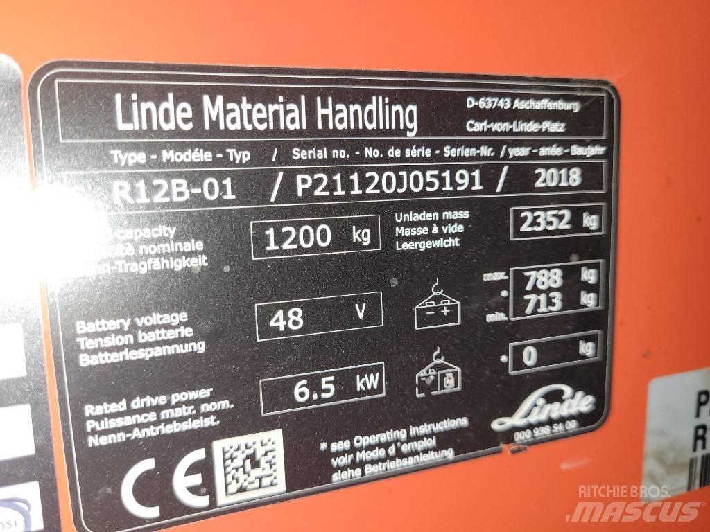 Linde R12B-01 Reachtruck voor hoog niveau