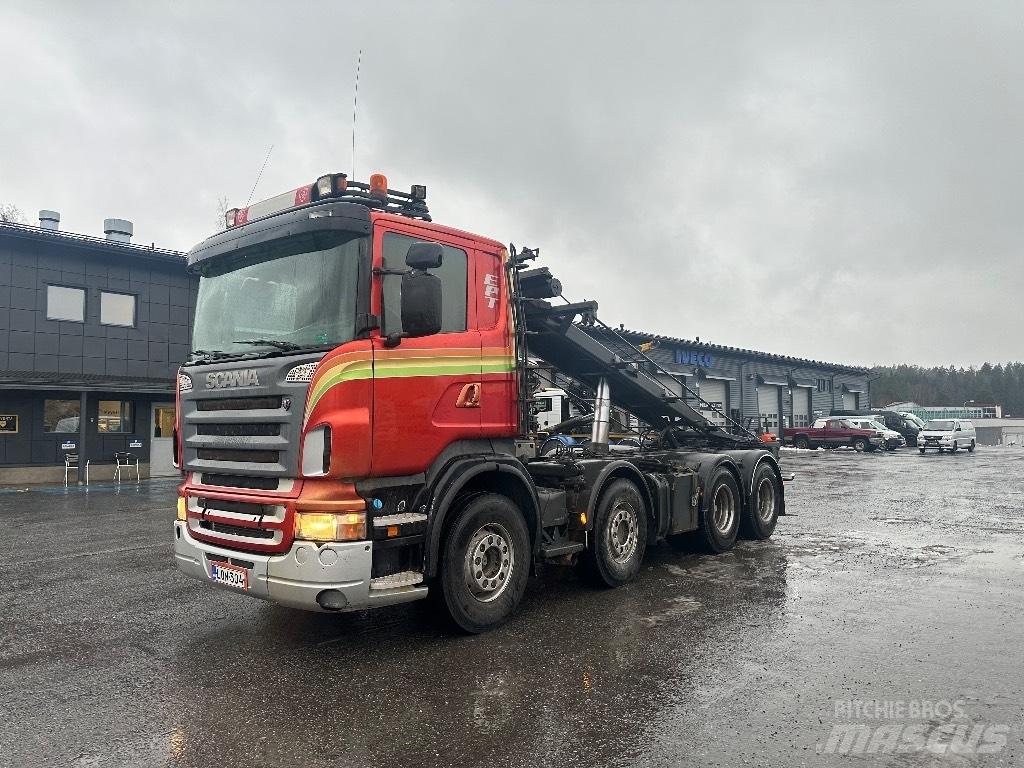 Scania R500 8X4 Containertrucks met kabelsysteem