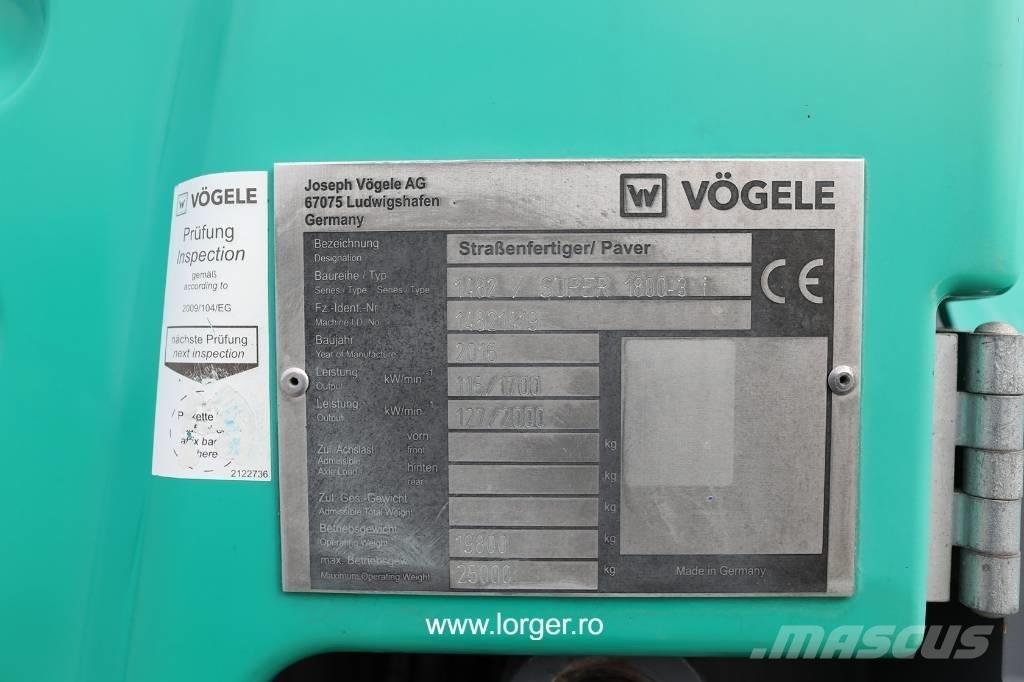 Vögele Super 1800 - 3i Asfaltafwerkmachines