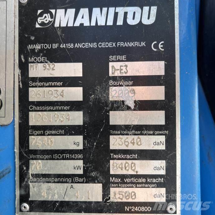 Manitou MT 932 Verreikers