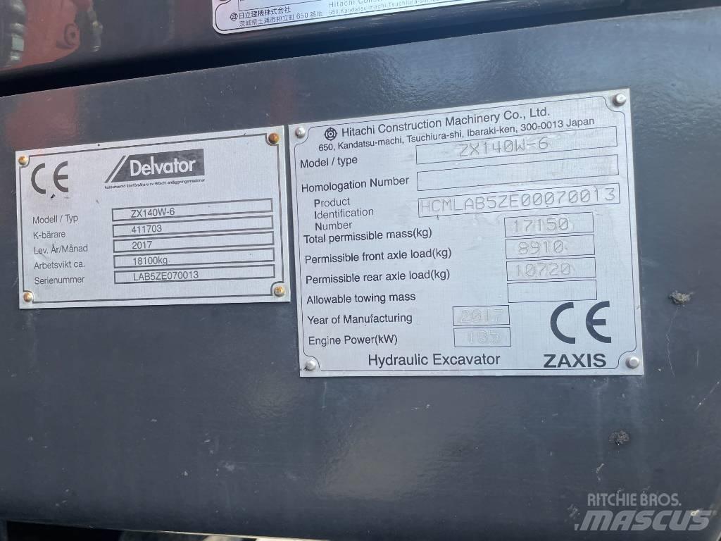 Hitachi ZX 140 W-6 Wielgraafmachines