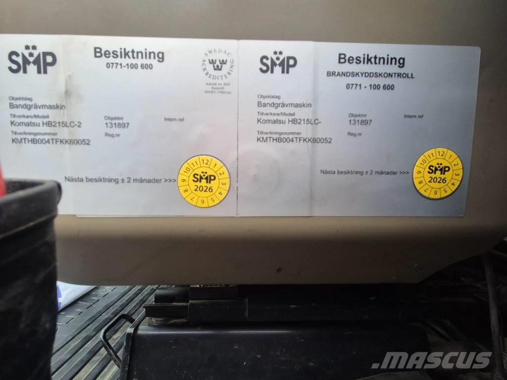 Komatsu HB215LC-2 Rupsgraafmachines
