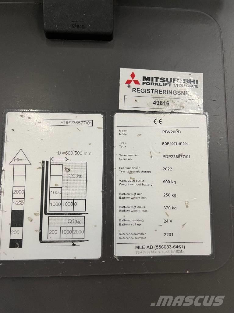 Mitsubishi PBV20PD Stapelaar meeloop