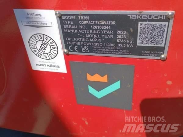 Takeuchi TB 260 Minigraafmachines < 7t