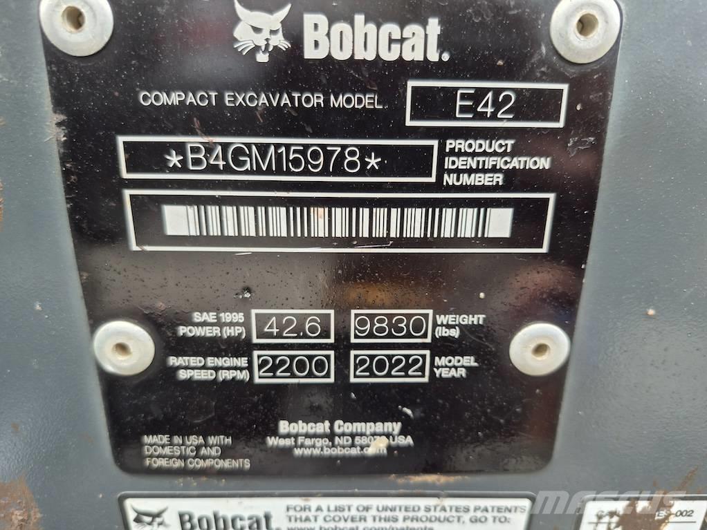 Bobcat E 42 Minigraafmachines < 7t