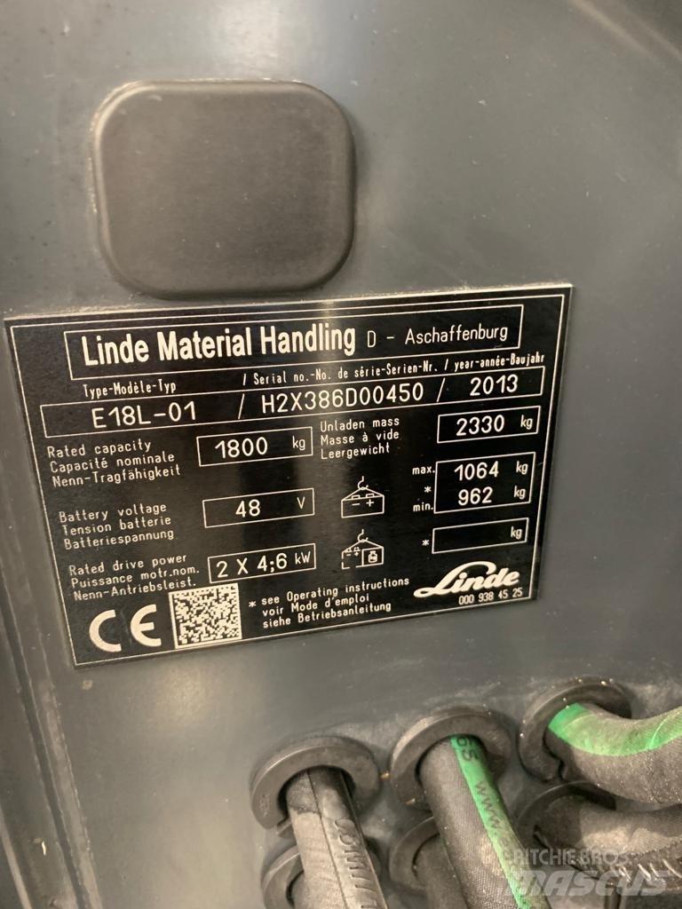 Linde E18 L Elektrische heftrucks