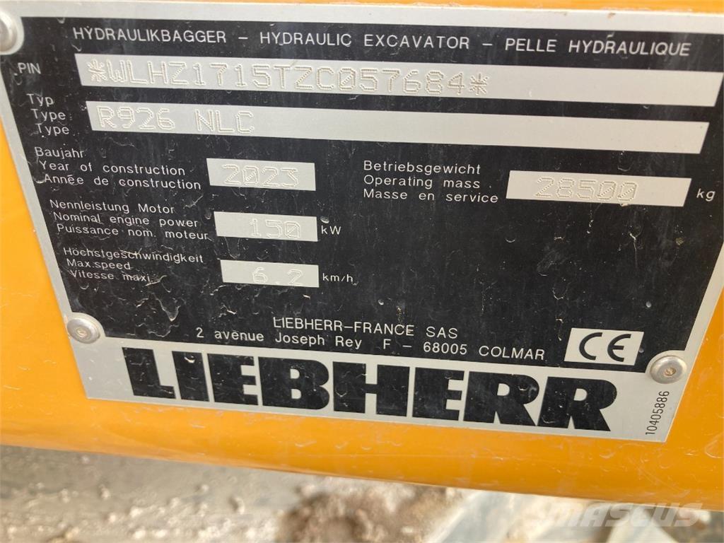 Liebherr R926 Rupsgraafmachines