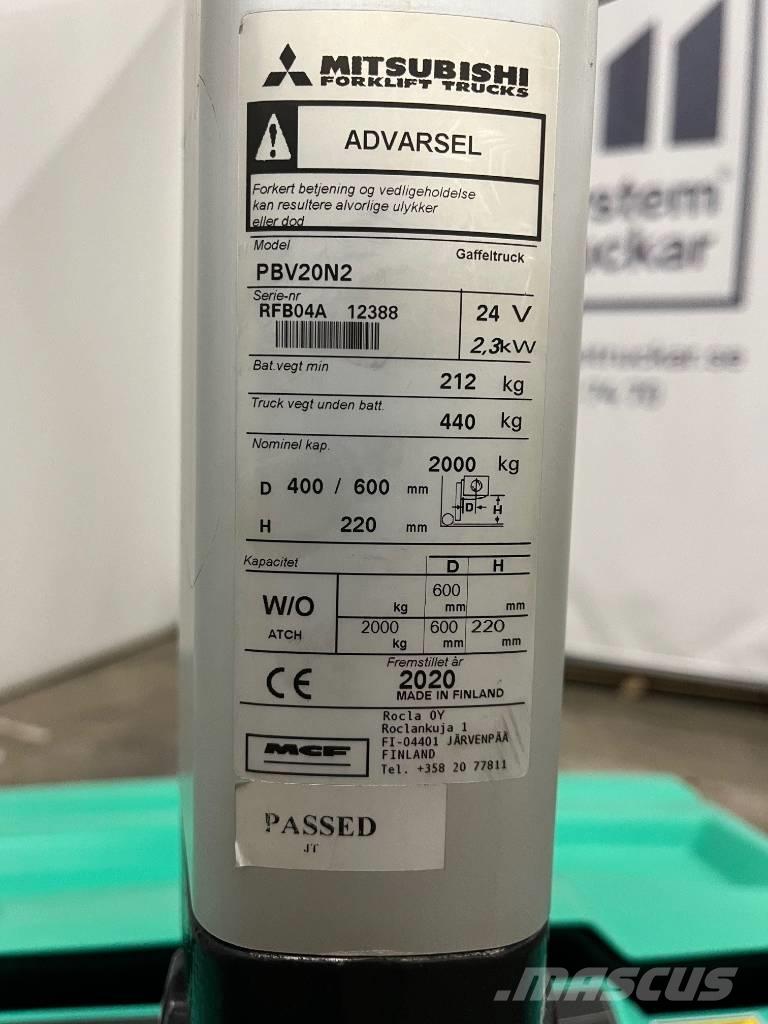 Mitsubishi PBV20N2 Stapelaar meeloop