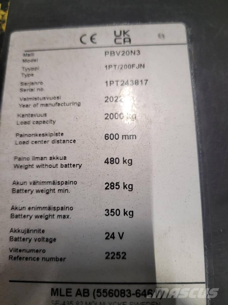 Mitsubishi PBV 20 N3 Meerij pallettruck met platform