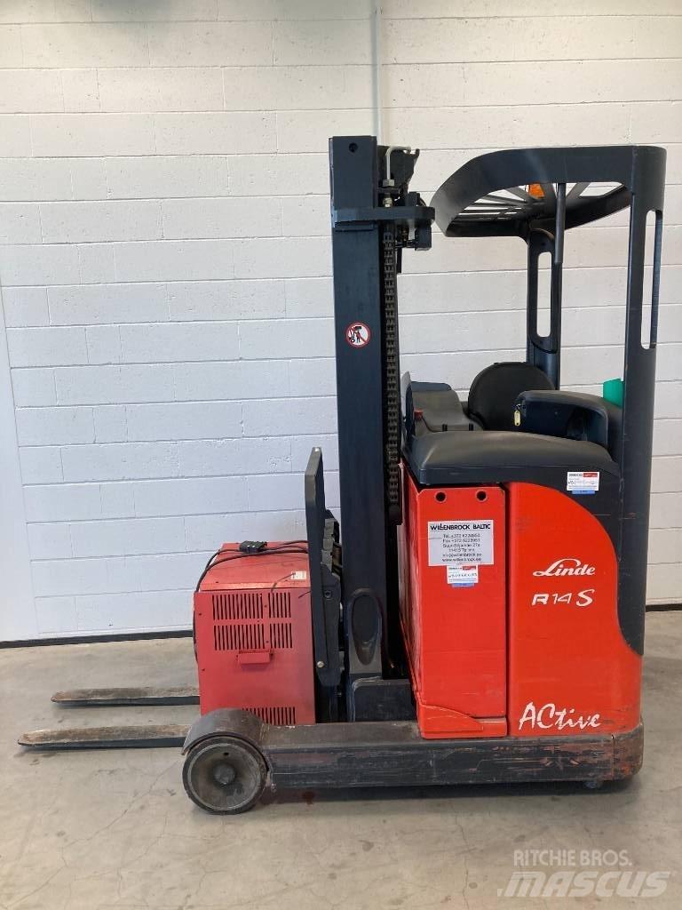 Linde R14S/115 Reachtruck voor hoog niveau