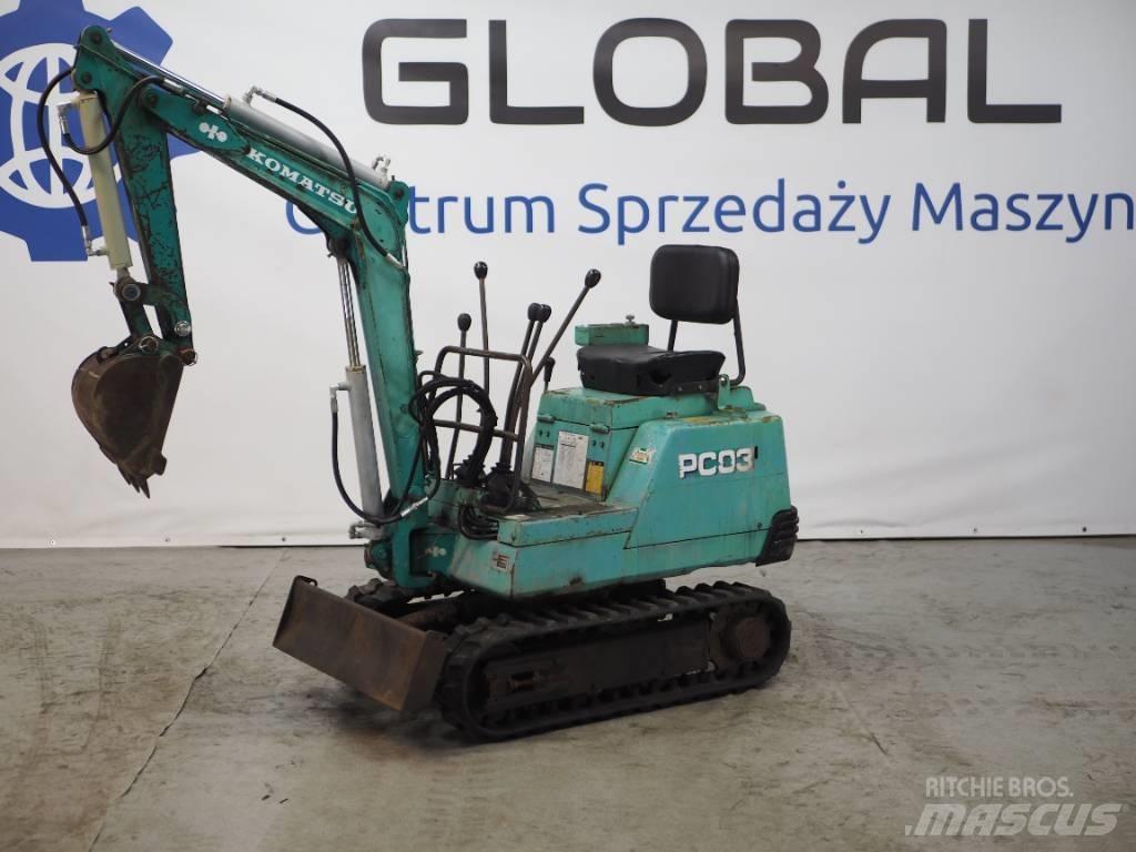 Komatsu PC03-1 Minigraafmachines < 7t