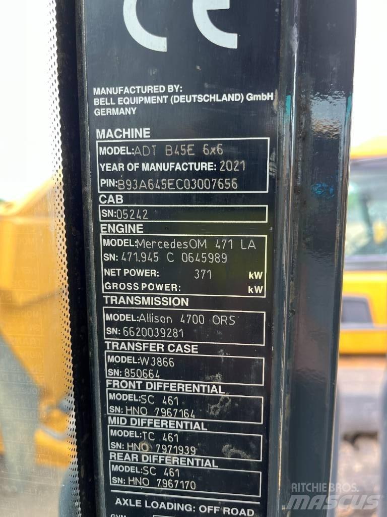 Bell B45E Knik dumptrucks