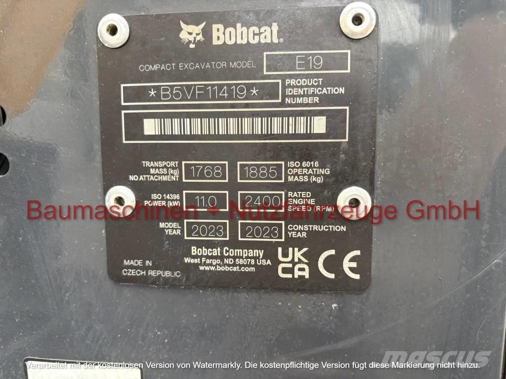 Bobcat E 19 Minigraafmachines < 7t