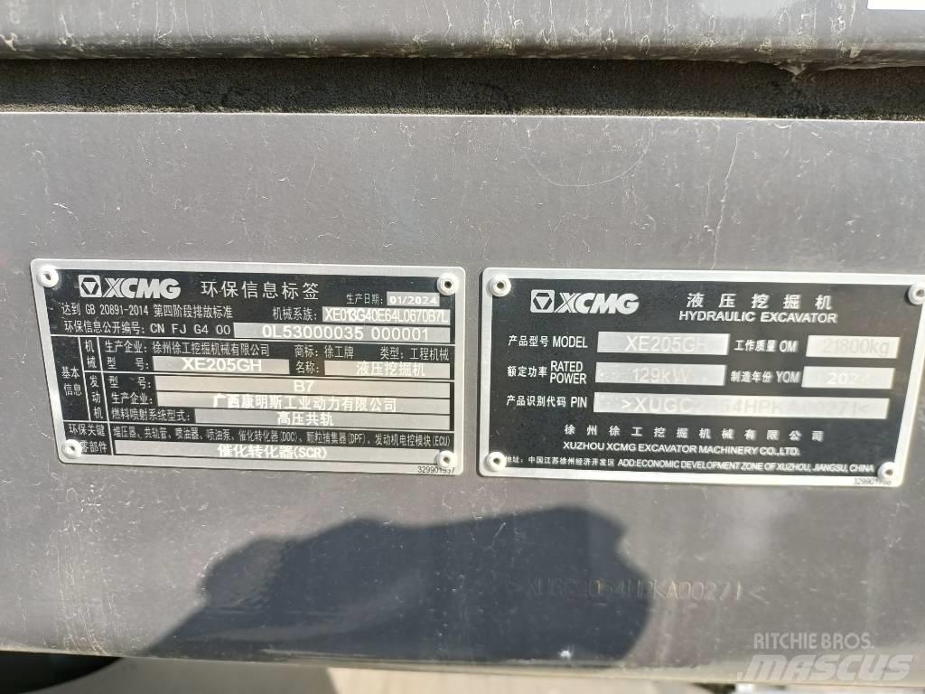 XCMG XE205GH Rupsgraafmachines