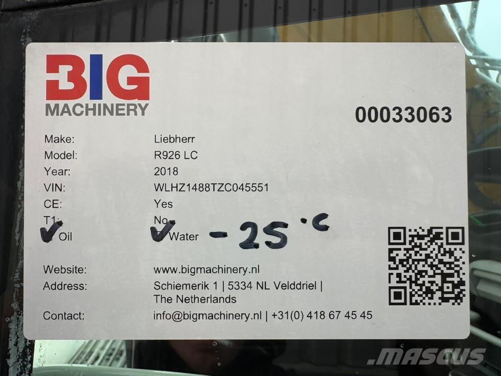 Liebherr R926 LC Rupsgraafmachines