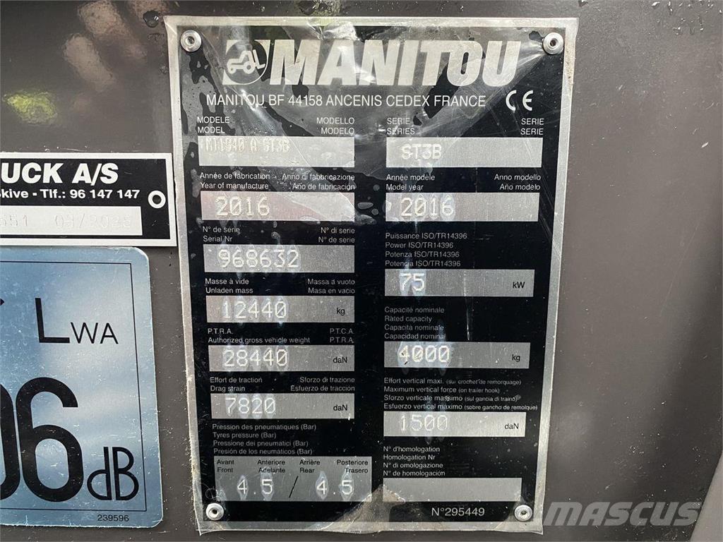 Manitou MT1840A Verreikers