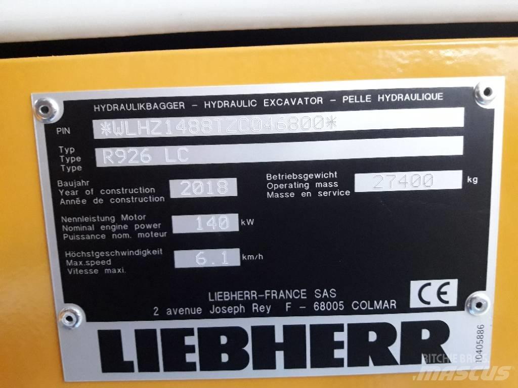 Liebherr R 926 LC Rupsgraafmachines