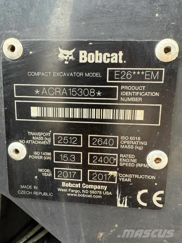 Bobcat E 26 EM Minigraafmachines < 7t
