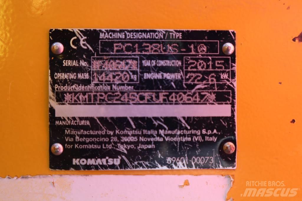 Komatsu PC138US-10 Rupsgraafmachines