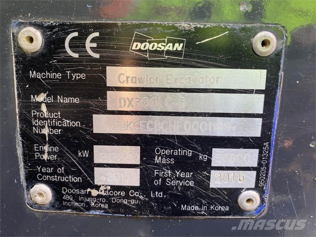 Doosan DX300LC-5 Rupsgraafmachines