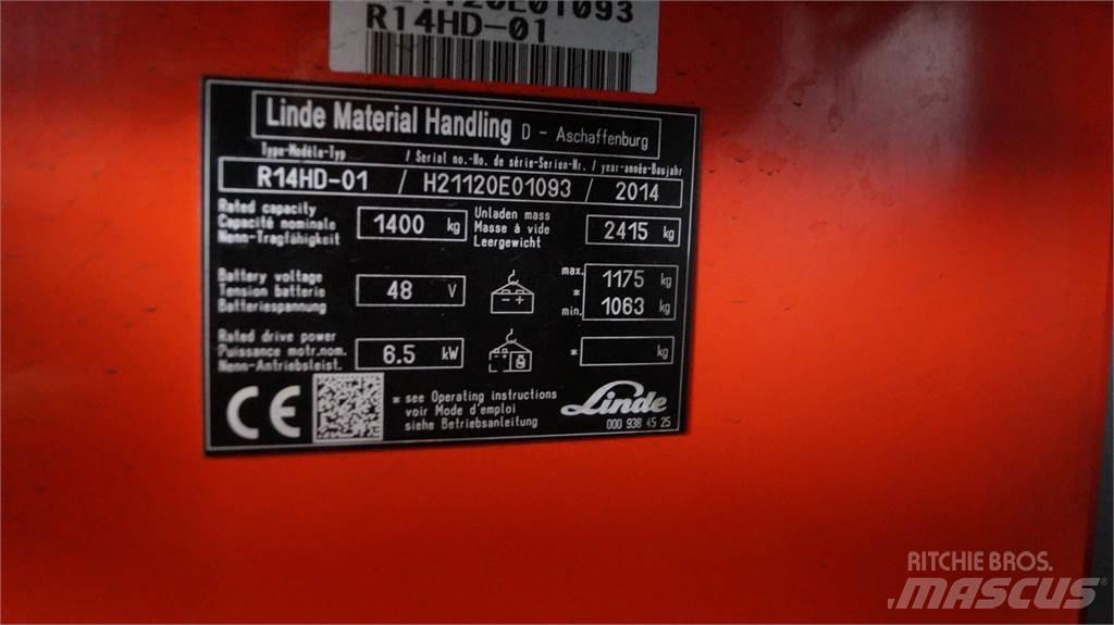 Linde R14HD Reachtruck voor hoog niveau