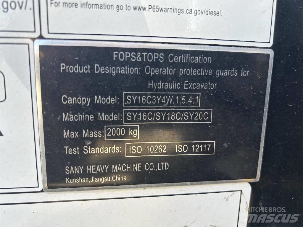 Sany SY16C Minigraafmachines < 7t