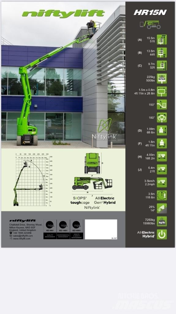 Niftylift HR 15NE Knikarmhoogwerkers