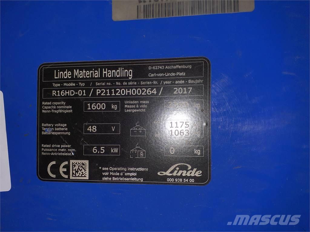 Linde R16HD Reachtruck voor hoog niveau