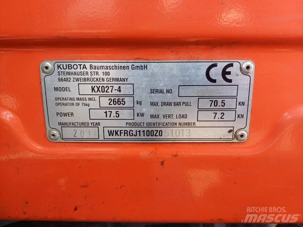 Kubota KX027-4 Minigraafmachines < 7t