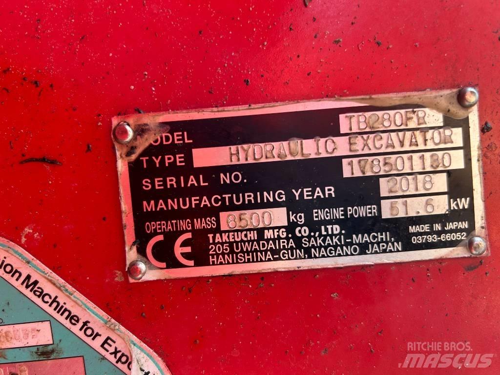 Takeuchi TB280FR Midigraafmachines 7t - 12t